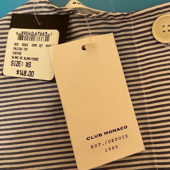 CLUB MONACO Caleigh Cropped Button-Back Top Size XS - Picture 9 of 12